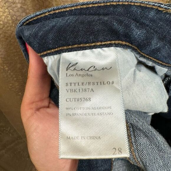 KanCan High Rise Ankle Skinny Stretch Jean Distressed Blue Size 28 - Picture 5 of 9